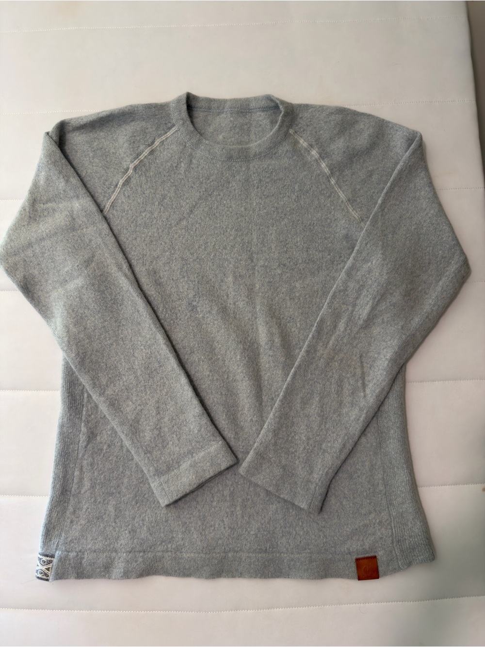 PAKA Alpaca Merino Knit Women’s Crew Neck Pullover Sweater Gray Solid XL